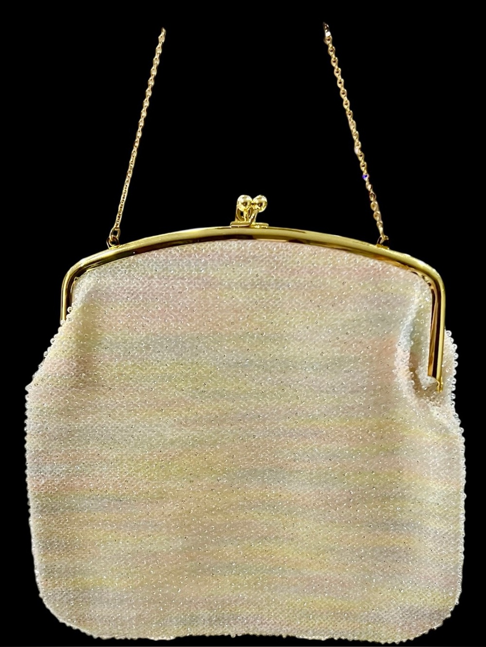 Lemured - Cordé-Bead 50's Pastel Watercolor Purse
